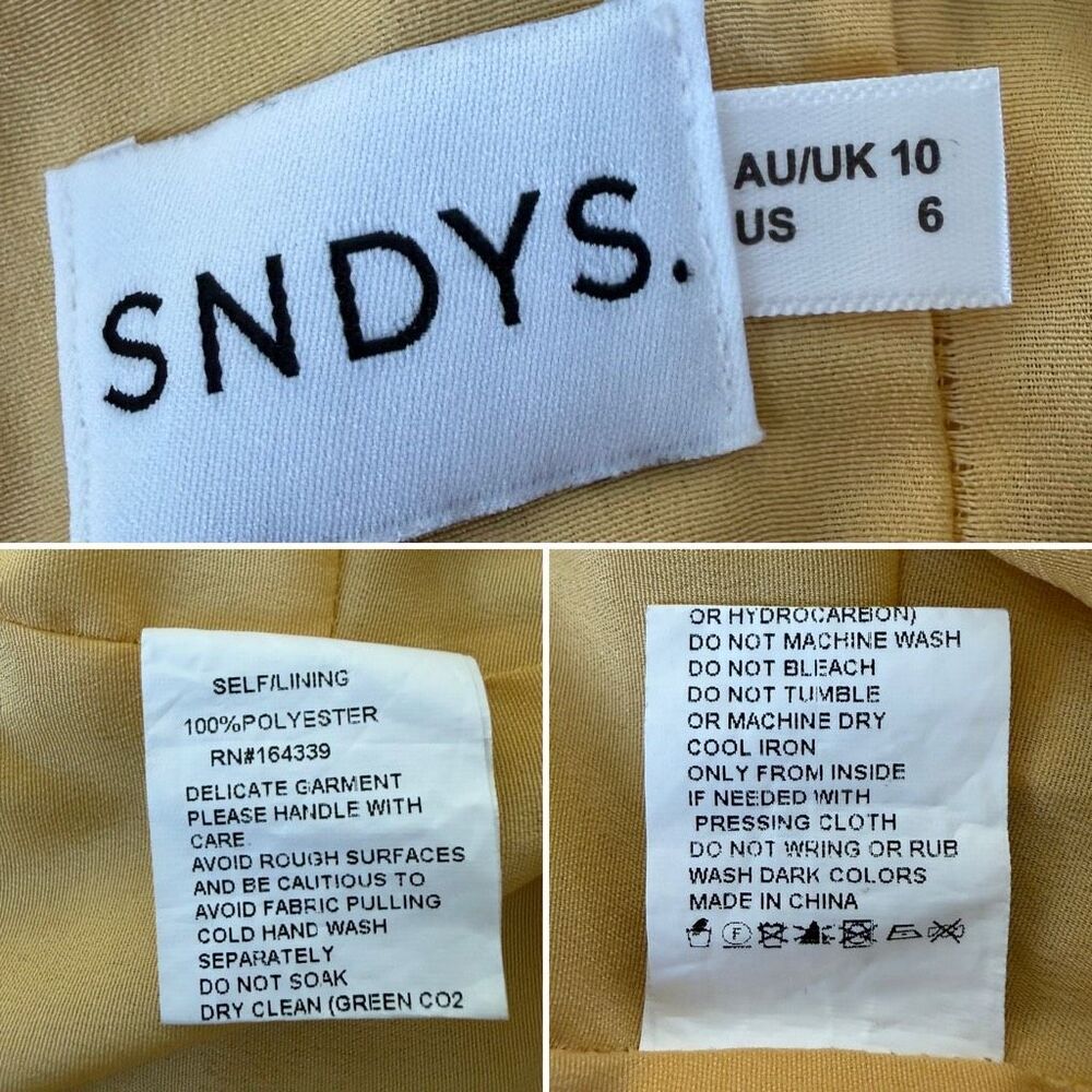 Sndys Zanita Skirt and Top Set in Yellow Size 6 - Picture 10 of 12